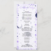 Programme de mariage céleste noir et violet (Dos)