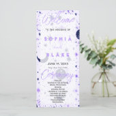 Programme de mariage céleste noir et violet (Debout devant)
