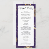 Programme de mariage céleste violet et or (Dos)