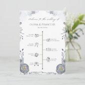 Programme de Mariage – Cérémonie Florale Élégante (Debout devant)