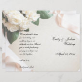 Programme de mariage Cérémonie Modèle moderne Blan (Devant / Derrière)