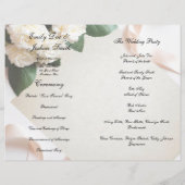 Programme de mariage Cérémonie Modèle moderne Blan (Dos)