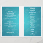 Programme de mariage Cerise Fleur Bleu (Dos)