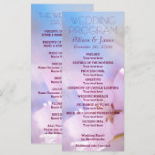 Programme de mariage cerise personnalisable (Devant / Derrière)