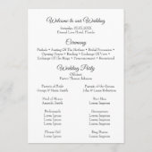 Programme de mariage champ de fleurs sauvages en t (Dos)