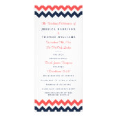 Programme de mariage Chevron de la Marine moderne (Devant)