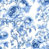 Programme de mariage chic bleu marine floral Toile