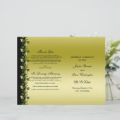 Programme de mariage chic floral romantique or et (Debout devant)