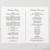 Programme de mariage Chic Rose Floral Cerf (Dos)