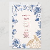 Programme de mariage chinois floral élégant de la (Dos)