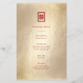 Programme de mariage chinois Rectangle Double Bonh (Dos)