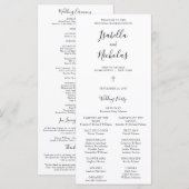 Programme de mariage chrétien à script simple Isab (Devant / Derrière)