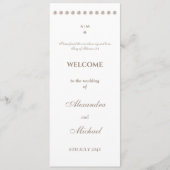 Programme de mariage chrétien élégant et simple pe (Devant)