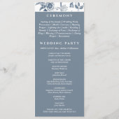 Programme de mariage chrétien en bleu poussiéreux (Dos)