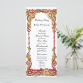 Programme de mariage chrétien Rose vintage (Debout devant)