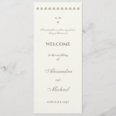 Programme de mariage chrétien simple perle d'ivoir (Devant)
