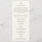 Programme de mariage chrétien simple perle d'ivoir (Dos)