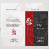 Programme de mariage Chrysanthemum Circulaire (Devant / Derrière)