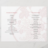 Programme de mariage Chrysanthemum Circulaire (Dos)