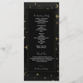 Programme de mariage Ciel étoilé noir et or (Dos)