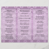 Programme de mariage Circulaire florale rose (Dos)