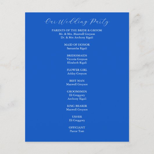 Programme de mariage Citrons botaniques Feuilles (Dos)