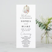 Programme de mariage citrouille automne fleurs bla (Debout devant)