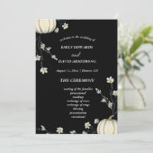 Programme de mariage citrouille automne noir (Debout devant)