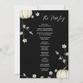 Programme de mariage citrouille automne noir (Dos)
