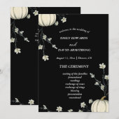 Programme de mariage citrouille automne noir (Devant / Derrière)