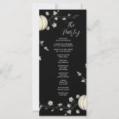 Programme de mariage citrouille d'automne noir (Dos)