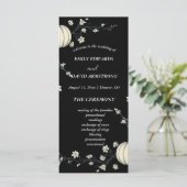 Programme de mariage citrouille d'automne noir (Debout devant)