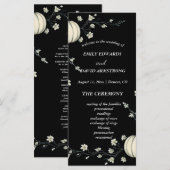 Programme de mariage citrouille d'automne noir (Devant / Derrière)