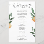 Programme de mariage Citrus | Orange de jardin à l (Dos)