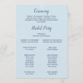 Programme de mariage classique aux fleurs blanches (Dos)