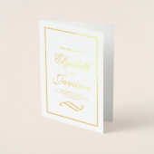 Programme de mariage classique Elegant Gold Foil (Devant)