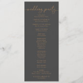 Programme de mariage classique gris or (Dos)