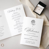 Programme de mariage classique Hydrangea au charbo