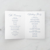 Programme de mariage classique Hydrangea bleu mari (Intérieur)
