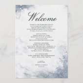 Programme de mariage classique luxe en marbre (Devant)