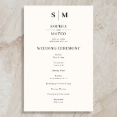 Programme de mariage classique Monogram beige