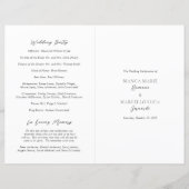 Programme de mariage classique noir et blanc intem (Devant)