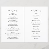 Programme de mariage classique noir et blanc intem (Dos)