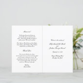 Programme de mariage classique noir et blanc intem (Debout devant)
