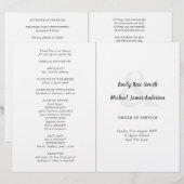 Programme de mariage classique Ordre de service Bl (Devant / Derrière)