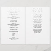 Programme de mariage classique Ordre de service Bl (Dos)