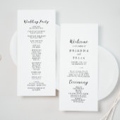 Programme de mariage classique simple Kraft