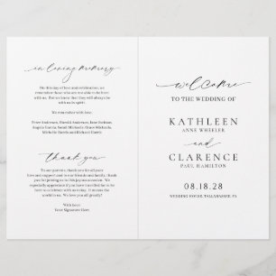 Programme de mariage classique traditionnel simple