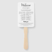 Programme de mariage Cocktail - Éventail de bienve (Dos)