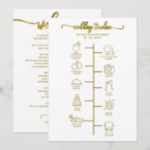 Programme de mariage Cocktail - Icon Bienvenue au  (Devant / Derrière)